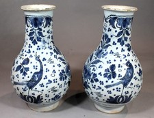 Pr. Antique Dutch Delft / Rouen Blue & White Faience 8.75