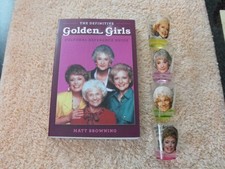 Golden Girls Lot:   Set/4 Mini Shot Glasses & The Definitive Golden Girls Book picture