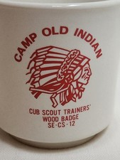 Vintage Cub /Boy Scout Camp Old Indian Wood Badge Trainers' Mug South Carolina picture