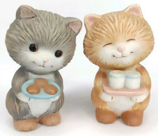 Vintage 1990s Avon Best Buddies Porcelain Kitten Figurine Set Of 2 picture