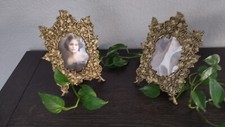 (QTY 2 ) Heavy Bronze Antique Picture Frame picture