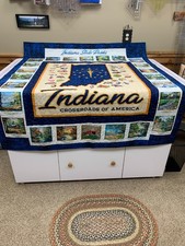 Hand Made Indiana State Parks Quilt 54 inches by 66 inches picture