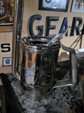 VTG Service Station Swing Spout One Quart Oil Can RARE SHOW CHROME ORIGINAL STP picture