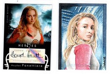 Topps Heroes Hayden Panettiere Autograph + David Desbois Sketch Card 1/1 picture