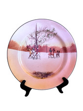 VTG Hunting Dinner Plate Royal Doulton Riders On Horseback 10.5 Inch Diameter picture
