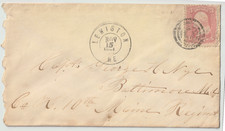 1861 Civil War Cover 10th Maine Capt George Nye Lewiston ME, ARLINGTON NATL CEM picture