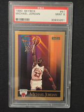 1990 SKYBOX MICHAEL JORDAN BASKETBALL CARD # 41 GRADED PSA 9 MINT picture