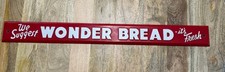 Rare Vintage Embossed Wonder Bread Door Push Sign Great Color picture