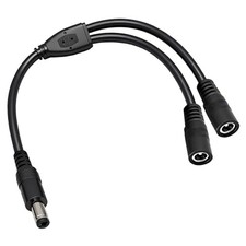 3-Pack 18AWG DC 5.5mm x 2.1mm 12V 24V DC Power Splitter Cable picture