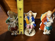 Vintage Made in Occupied Japan Porcelain Musician Figurines Set of 3 Colonial picture