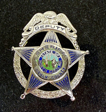 Vintage Obsolete Durham County NC Deputy Sheriff Badge Star Screwback picture