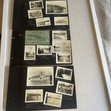 1920s Lake George & Cross Lake NY Photos w/ Sky View Lines Flight Certificate picture