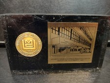 1982 Ole Miss Mississippi glass enclosed Dedication Award Holmes Center Vintage picture