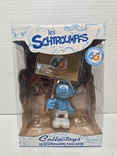 Rare Sign bearer Smurfs 60 year Smurfs Plastoy 12cm  2018 Peyo Company New picture