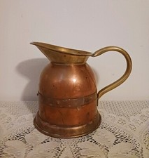 Vintage Copper & Brass Pitcher Linton Made In England picture