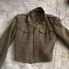 WWII US Army Original Olive Drab Wool Eisenhower Jacket  38R PLEASE READ DESC. picture