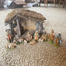 ITALY Vintage Sears Nativity Set W/ Stable  picture