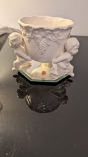 21 Lefton Renaissance 3 Cherubs Holding Bowl Dish Planter #3573 Grape Design-GUC picture