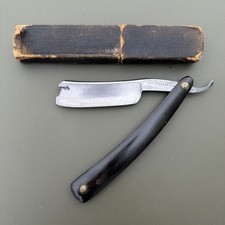 Antique Wade & Butcher Straight Razor & Original Box “Made For Barbers Use” NICE picture