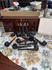 12 NOS Vintage MONTCALM Imported Briar Wood Tobacco Pipe Lot Tunisia Unsmoked picture