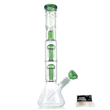 16in Heavy 5mm Thick Glass Bong Smoking Hookah Water Pipe 14mm Bowl Beaker picture