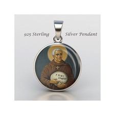 St Mychal Judge Roman Catholic Franciscan Priest And Chaplain 925 Silver Medal picture