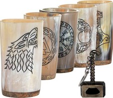 Drinking Horn Mug Set of 5 | Easter Special Viking Gifts for Men & Women | picture