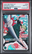 2026 ONE PIECE JAPANESE ROUND1 PROMOTION PACK #006 RORONOA ZORO PSA 10 picture