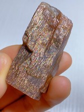 Golden Rainbow Lattice Sunstone Raw Specimen, Schiller Effect Mineral Specimen picture
