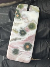 Handmade Ocean Jasper Old Stock Pendant First Vein 1 Orbs Marovato picture