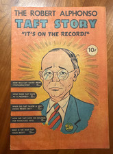 FREE SHIP 1949 The Robert Alphonso Taft Story Comic Book It's on the Record picture