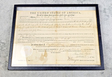 Original 1856 Signature Franklin Pierce 14th President United States Land Grant picture