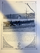 1912 Vintage Illustration Blockade Runner USS Kansas Civil War picture