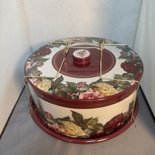 Victorian Trading Company Decorative Metal Cake Carrier picture