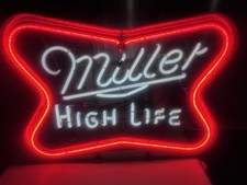 Vintage 1974 Miller High Life Neon Sign 16”x22” Franceformer picture