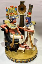 Incredible Detailed Egyptian King Tutankhamun Throne With Goddess picture