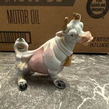 Vintage KREISS & CO. Ceramic Anthropomorphic Blue Cow Figurine collectible picture