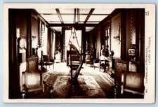 Rueil-Malmaison Postcard Chateau De La Malmaison Music Room c1940's RPPC Photo picture