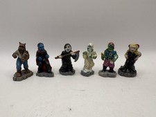Miniature Halloween Figures Lot Of 6 Wolfman Zombie Dracula Grim reaper picture