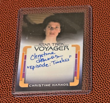 2025 STAR TREK VOYAGER ARCHIVES AUTO INSCRIBED CARD CHRISTINE HARNOS 