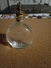 Vintage glass holy water bottle Antique Unique Rare T. C. W. CO: U S A 1930's picture