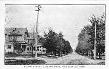 J63/ Port Clinton Ohio Postcard c1910 Second Street West Homes  409 picture