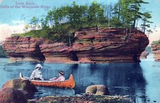 Lone Rock Dells of the Wisconsin River c. 1916 Postcard picture