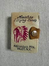 Vintage Mini Playing Cards Adirondack Inlet NY Souvenir Case Zebra Complete picture