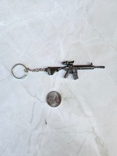 Keyring Weapon Replica HK416 Assault Rifle Military Keychain Unique Gift picture