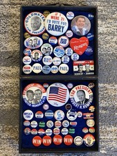 Vintage Political Pin Back Buttons 1930s-1990s. 70 Total. All Authentic picture