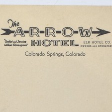 1920s Arrow Hotel Elk Hotel Owners 120 East Pikes Peak Avenue Colorado Springs picture