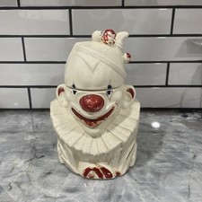 VTG 1940s McCoy Pottery Clown Cookie Jar Ceramic Mid Century Hand Painted 10