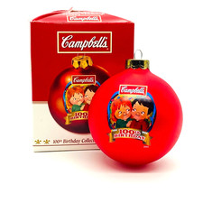 Campbells Christmas Ornament 100th Birthday Collector’s Edition Red in Orig Box picture