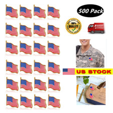 500 - High Quality American Waving Flag Lapel Pins  Patriotic US U.S. USA U.S.A. picture